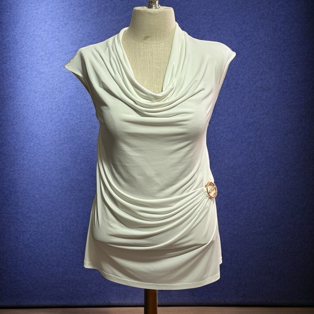 Calvin Klein Cream Drape Blouse